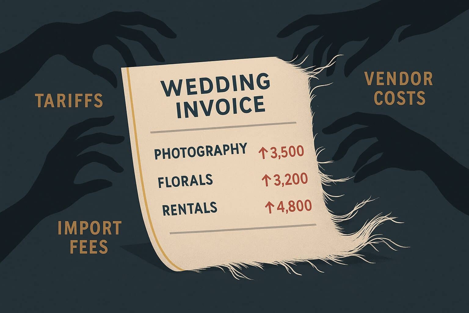 Wedding vendor supplies and photography gear impacted by tariffs and rising wedding costs in 2025