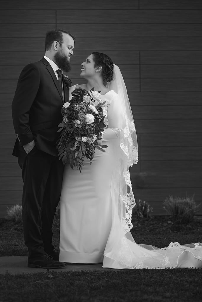 LC-wedding-photo-packages Bride and Groom Black and White Image - Lake Charles Wedding Photography Packages - The Faded Lens